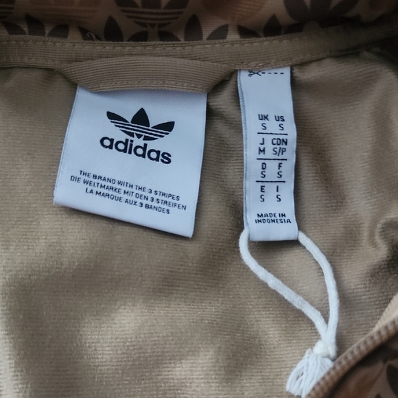 Adidas Tan and Brown Track Jacket - Picture 2 of 5